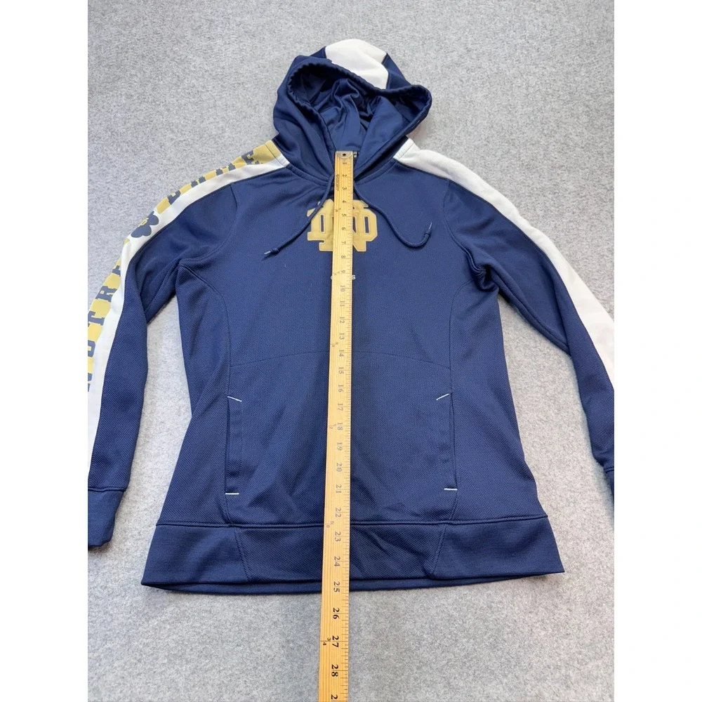 Adidas Climawarm Notre Dame Fighting Irish Hoodie Medium Navy Gold Logo Pullover